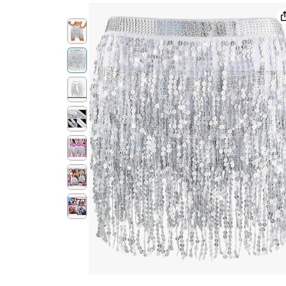 NEW! Sibba Sequin Skirt for Beach 70s Disco Party Disco Festival - Picture 2 of 4